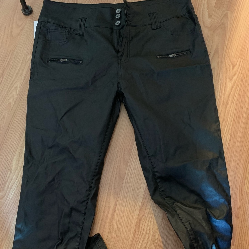 Black leather pants 2x
